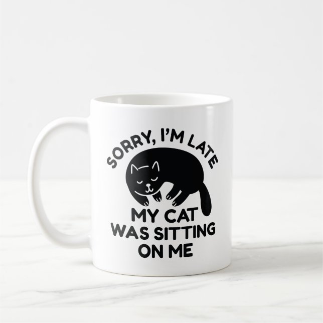 Caneca De Café Meu Gato Estava Sentado Em Mim (Esquerda)