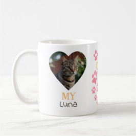 Caneca De Café Meu gato Foto personalizada e nome
