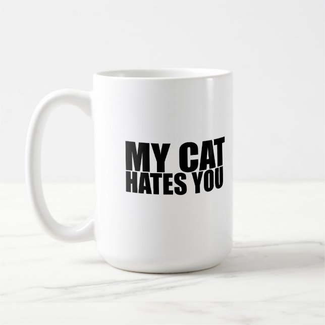 Caneca De Café Meu gato te odeia (Esquerda)