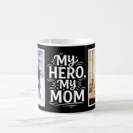 Caneca De Café Meu Herói Minha Mãe Negrito Personalizado 2 Fotos 