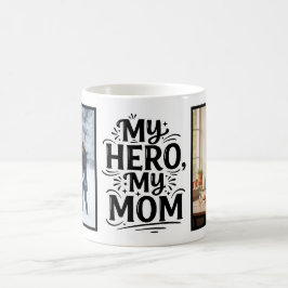 Caneca De Café Meu Herói Minha Mãe Negrito Personalizado 2 Fotos