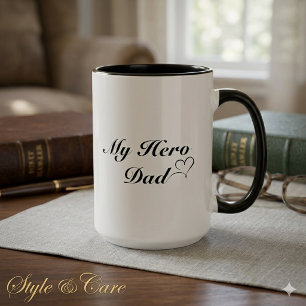 Caneca de Café Meu Herói Pai Apreciação do Dia dos