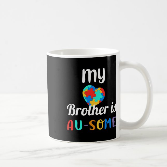 Caneca De Café Meu Irmão É Consciência Autista (Direita)
