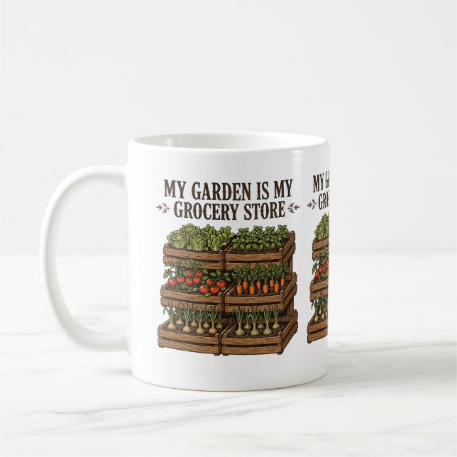 Caneca De Café Meu Jardim é Minha Mercearia (Esquerda)