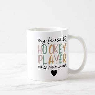 Caneca De Café Meu jogador de hóquei favorito me chama de Mamaw V