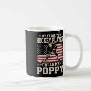 Caneca De Café Meu jogador de hóquei favorito me chama de Poppy b