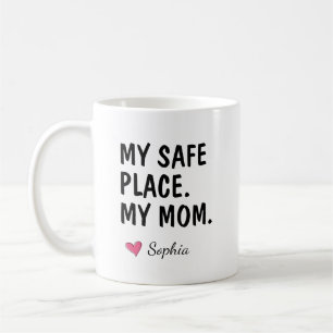 Caneca De Café Meu Local Seguro Minha Mãe Personalizado