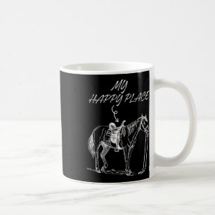 Caneca De Café Meu Lugar Feliz Pôr Cavalo Passando Cavalo Equador