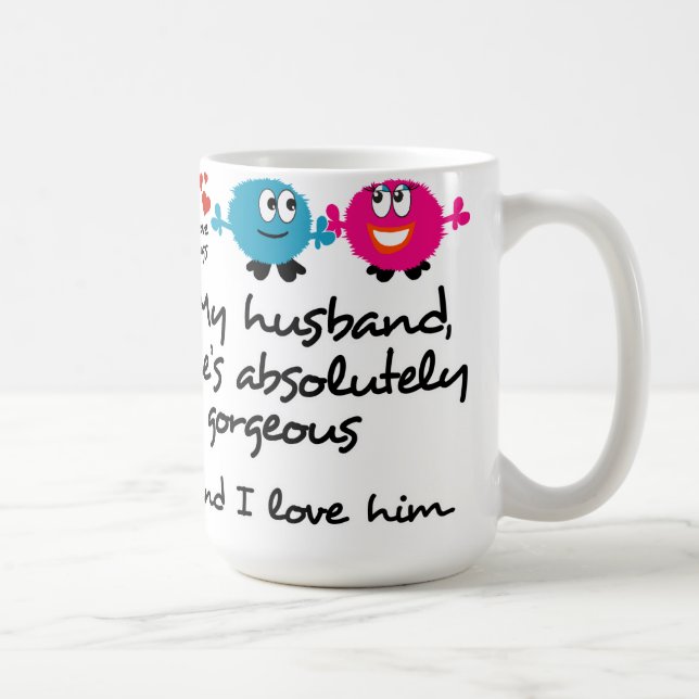 Caneca De Café Meu marido é lindo, mim ama-o (Direita)