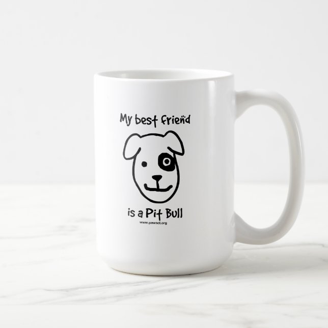 Caneca De Café Meu melhor amigo é um pitbull (Direita)