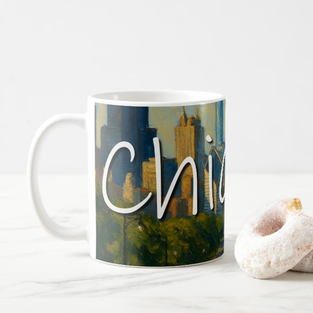 Caneca De Café Meu Mug da Cidade (Com Donut)