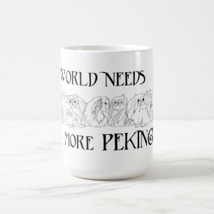 Caneca De Café Meu Mundo Precisa de Mais Pekingese