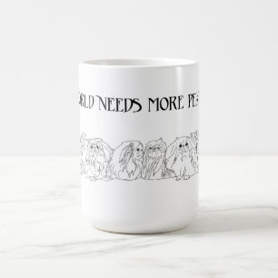 Caneca De Café Meu Mundo Precisa de Mais Pekingese