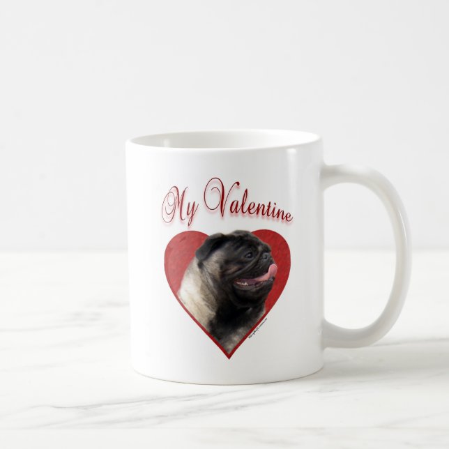 Caneca De Café Meu Namorados Pug (Direita)