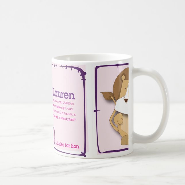 Caneca De Café Meu nome: Lauren (Direita)