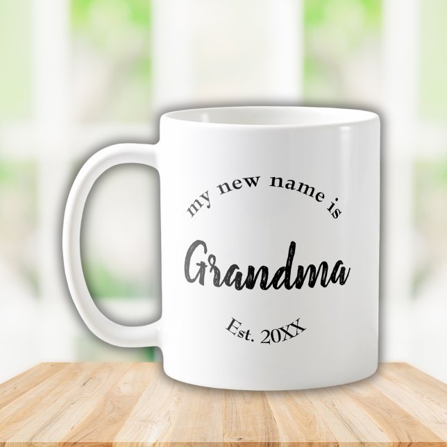 Caneca De Café Meu Novo Nome É Vovó Est (Criador carregado)