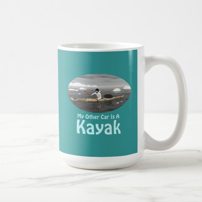 Caneca De Café Meu Outro Carro É Um Kayak (Direita)