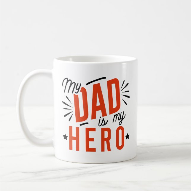 Caneca De Café Meu Pai É Meu Herói (Esquerda)
