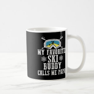 Caneca De Café Meu parceiro de esqui favorito me chama de papai,