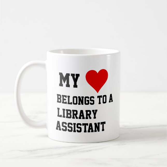 Caneca De Café Meu Pertence A Um Assistente De Biblioteca (Esquerda)