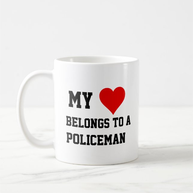 Caneca De Café Meu Pertence A Um Policial (Esquerda)