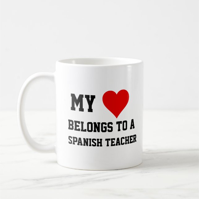 Caneca De Café Meu Pertence a um Professor de Espanhol  (Esquerda)
