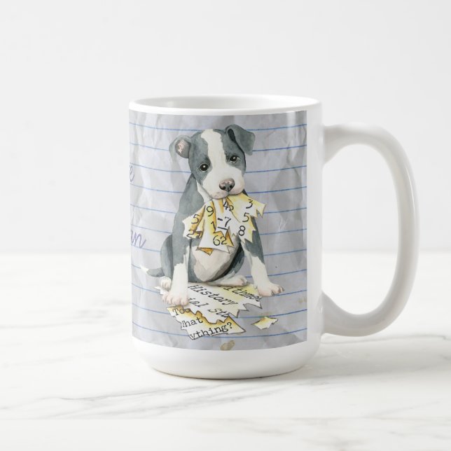 Caneca De Café Meu pitbull comeu meu plano de aula (Direita)