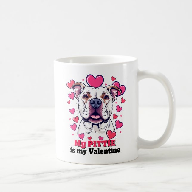 Caneca De Café Meu Pitbull é meu Namorados Cachorro Bonito Engraç (Direita)
