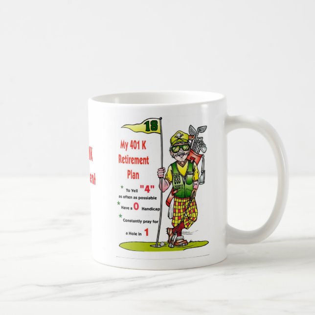 Caneca De Café Meu plano de aposentação 401K (Direita)