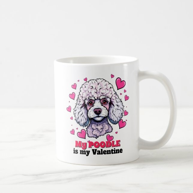 Caneca De Café Meu Poodle é meu Namorados Cachorro Bonito Engraça (Direita)