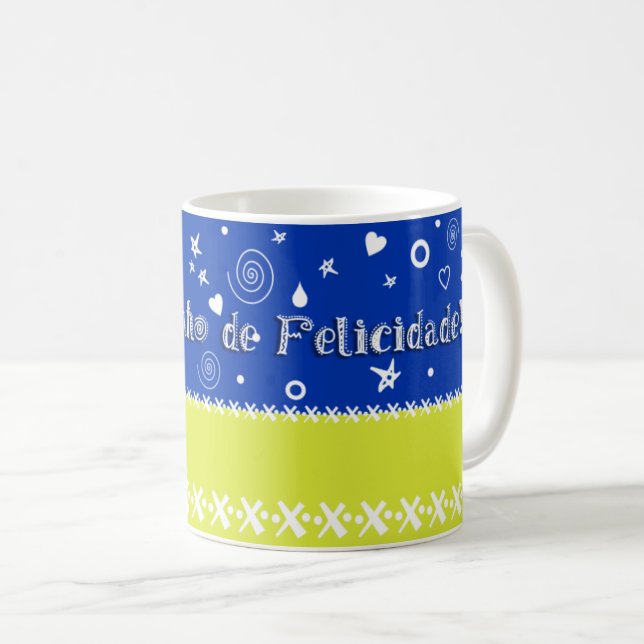 Caneca De Café Meu potinho de Felicidade! (Frente Esquerda)