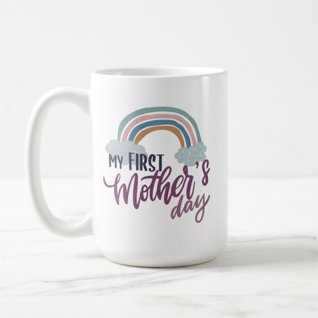 Caneca De Café Meu Primeiro Dia das Mães (Esquerda)