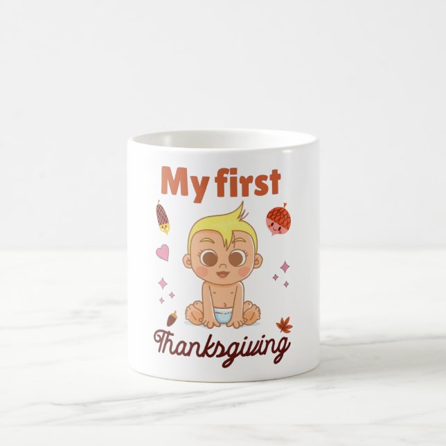 Caneca De Café Meu primeiro Dia de Ação de Graças (Centro)