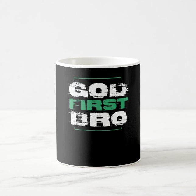 Caneca De Café Meu primeiro irmão| Presente cristão de fé (Centro)