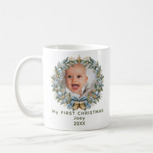 Caneca De Café Meu Primeiro Natal Bebê Recém-Nascido Floco de Nev