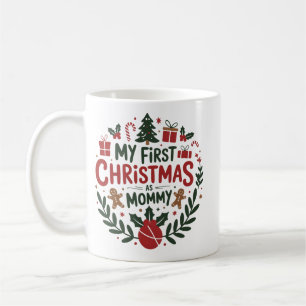 Caneca De Café Meu Primeiro Natal Como Mamãe Família Correspondên