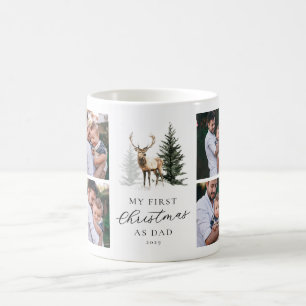 Caneca De Café Meu Primeiro Natal como Papai Foto Personalizada