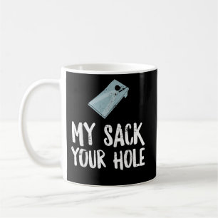 Caneca De Café Meu Saco Seu Buraco Engraçado Cornhole Adulto 4 de