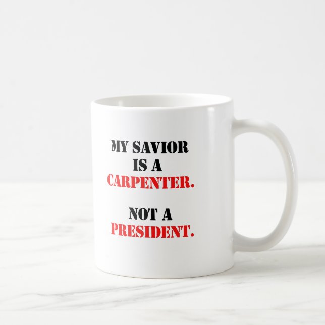 Caneca De Café Meu salvador é um carpinteiro (Direita)