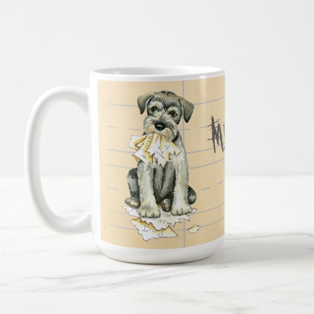 Caneca De Café Meu Schnauzer diminuto comeu meus trabalhos de (Esquerda)