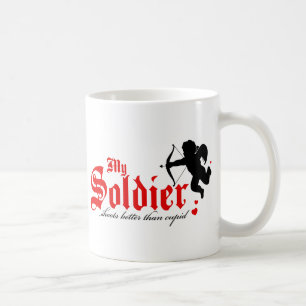 Caneca De Café Meu Soldado Atira Melhor Que Cupido