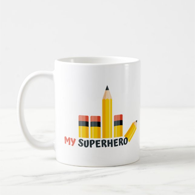Caneca De Café Meu Super-Herói Pencil Mug (Esquerda)