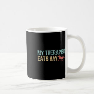 Caneca De Café Meu Terapista Come Hay Vintage Horseback Widing Wo