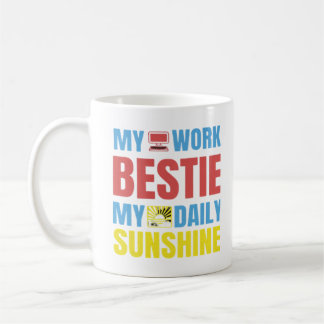 Caneca De Café Meu Trabalho Bestie Sunshine - Trabalho Bestie Clá