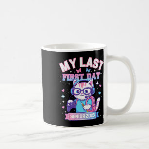 Caneca De Café Meu Último Primeiro Dia Sênior 2026 Gamer de Gato