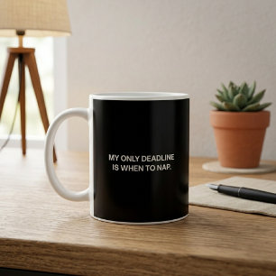 Caneca De Café Meu Único Prazo É Quando Tirar Um Cochilo Pai Apos