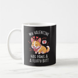 Caneca De Café Meu Valentim Tem Patas e um Bumbum Fofo Corgi Fofo