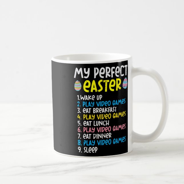 Caneca De Café Meu Vídeo de Jogo de Páscoa Perfeito Gamer Diverti (Direita)