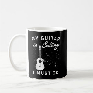 Caneca De Café Meu violão está chamando presentes de violão para