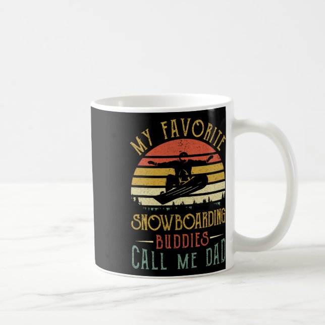 Caneca De Café Meus Amigos Favoritos De Snowboard Me Chamam De Fa (Direita)